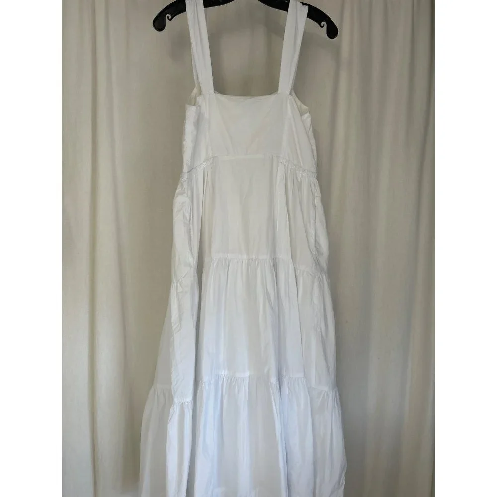 Madewell Button-Front Tiered Midi Dress Item NK427, Size 6 - Picture 6 of 6